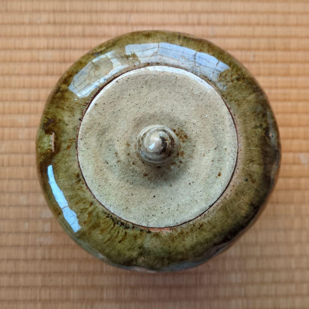 陶器製 水差し 木箱付き　瓢形耳付水指　銘千成　骨董　茶道具　即中斎　御箱書