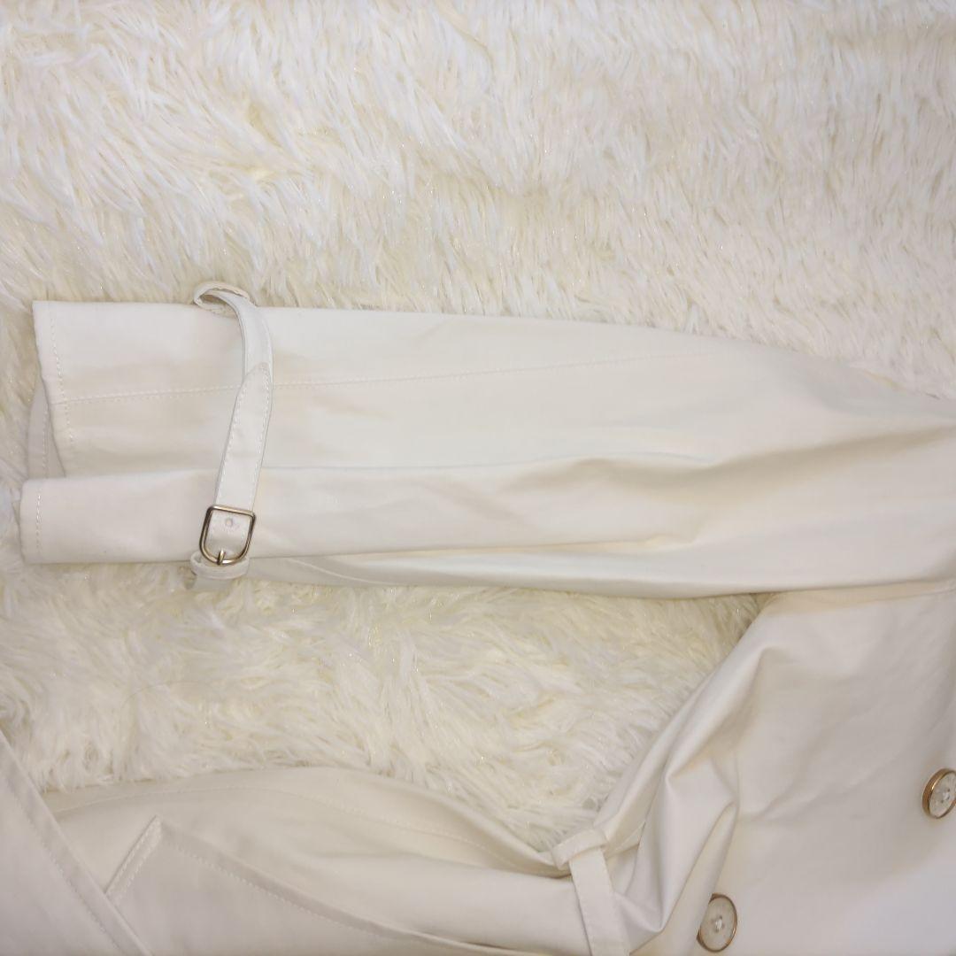 HERMES エルメス トレンチコートダブル ウエストベルト付き クリアボタン