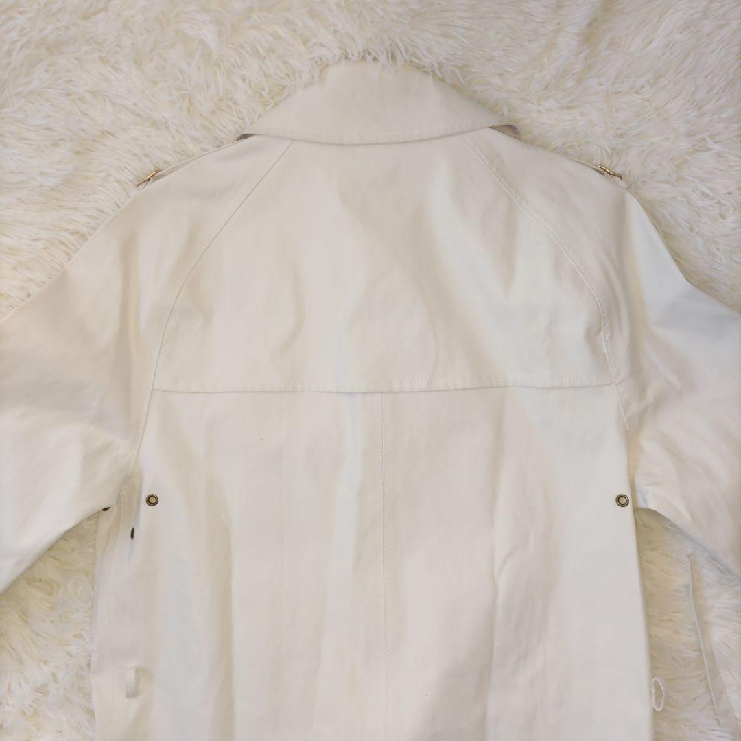 HERMES エルメス トレンチコートダブル ウエストベルト付き クリアボタン