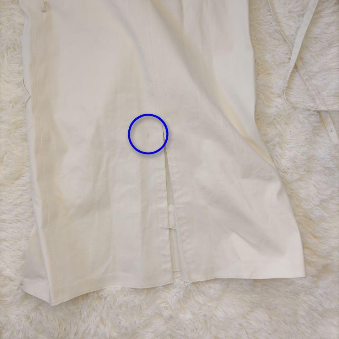 HERMES エルメス トレンチコートダブル ウエストベルト付き クリアボタン