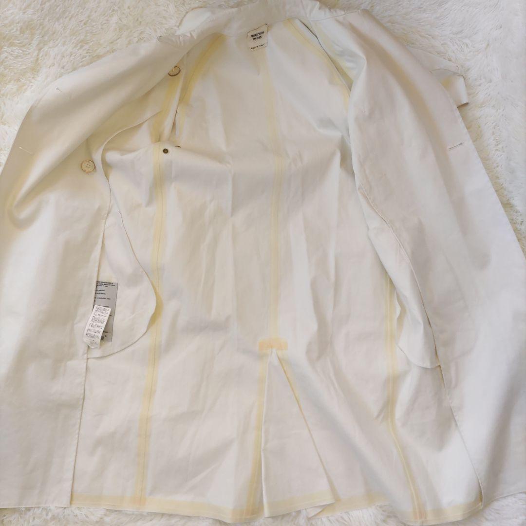 HERMES エルメス トレンチコートダブル ウエストベルト付き クリアボタン