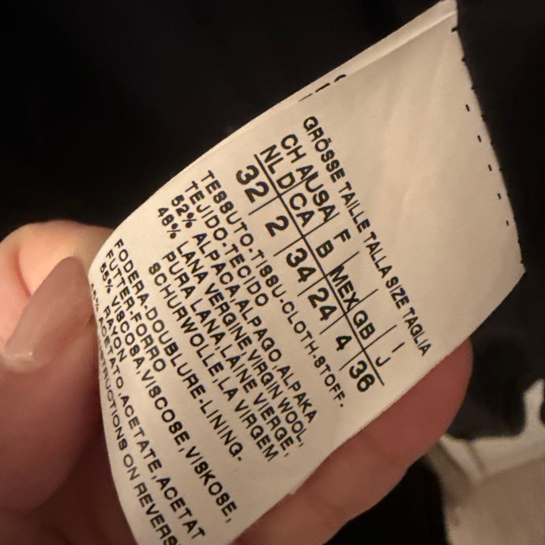 【美品】マックスマーラ フォックスファー付きフード アルパカコート　Sサイズ