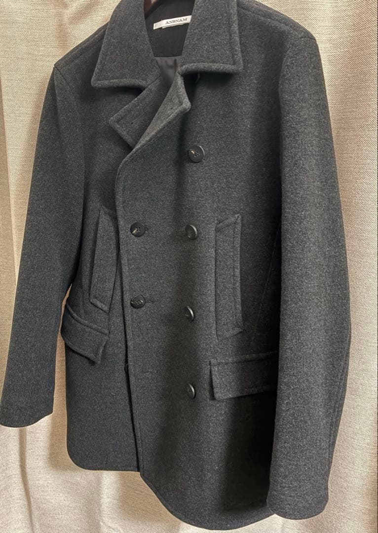 ゆ*う様 ANSNAM ダークグレー ピーコート　3