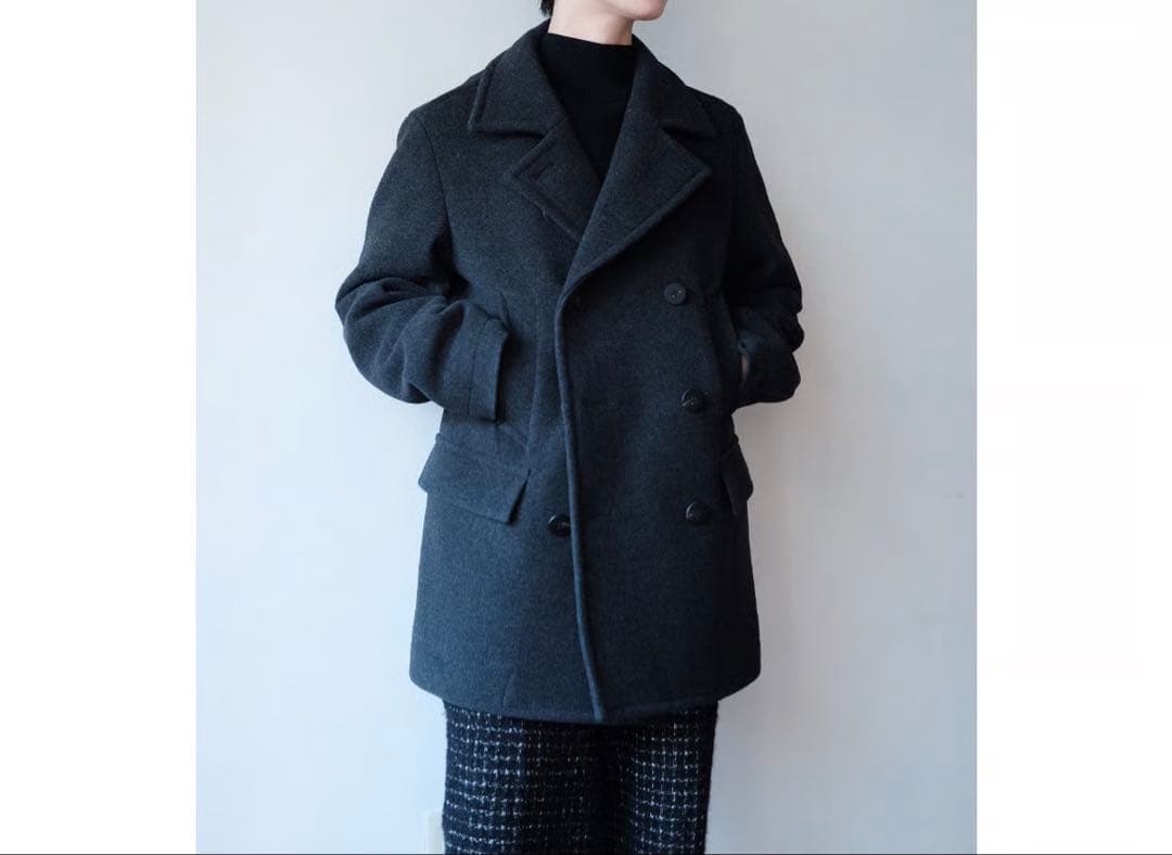 ゆ*う様 ANSNAM ダークグレー ピーコート　3