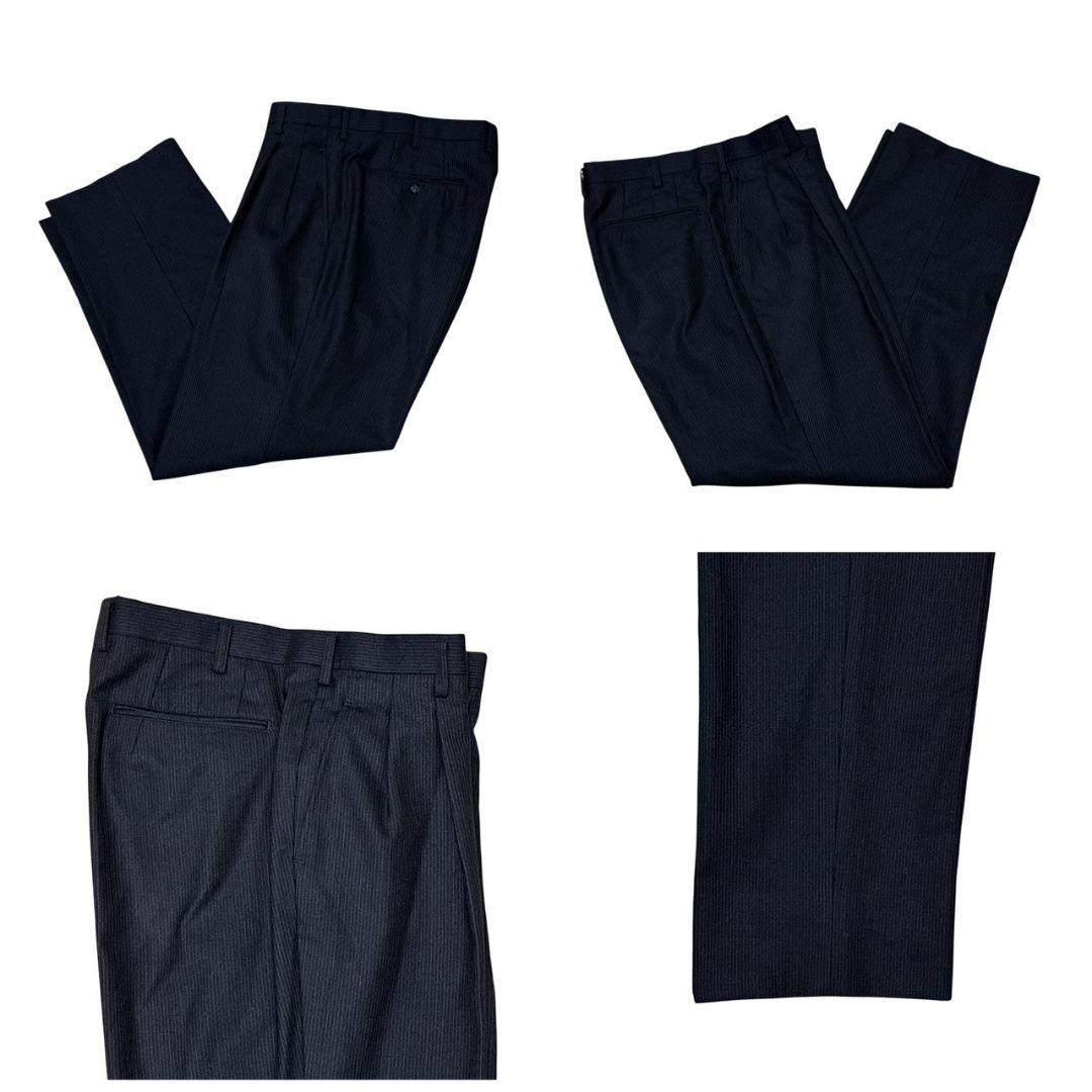 【美品】dunhill ダンヒル セットアップ 高級スーツ上下 ストライプ