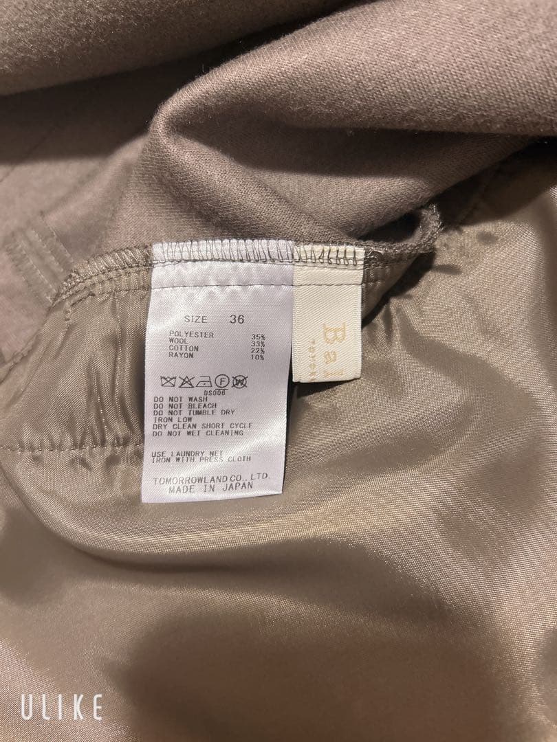 美品！トゥモローランド ミックスミルドジャージー コクーンライクワンピース