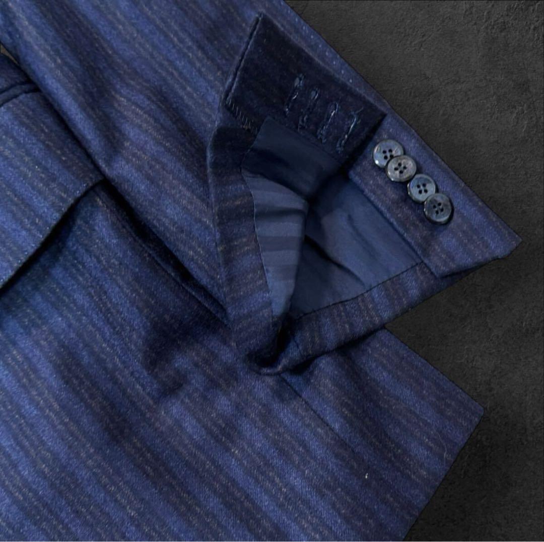 RR09 【美品】ロロピアーナ カシミヤ スリーピース スーツ ネイビー　M位