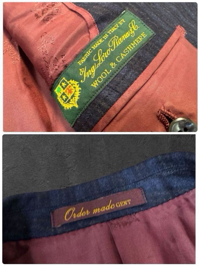 RR09 【美品】ロロピアーナ カシミヤ スリーピース スーツ ネイビー　M位