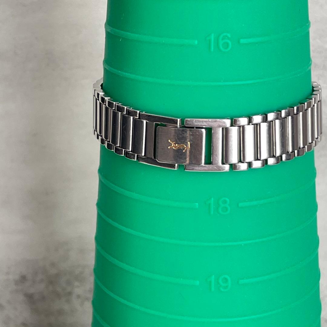 稼動品　YSL イヴサンローラン　コンビ　レクタンギュラー　ロゴ文字盤　腕時計