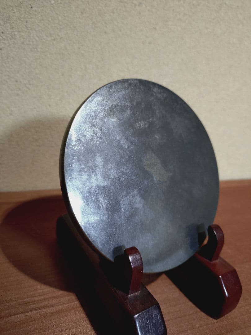 古銅 和鏡 双鳥紋 鏡 金工