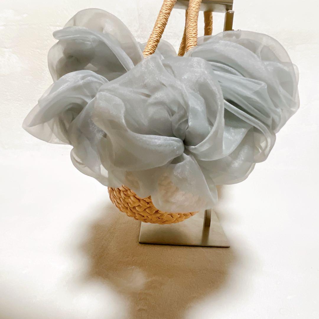 【美品✨️】 LUDLOW バルーン チュール かごバッグ グレー