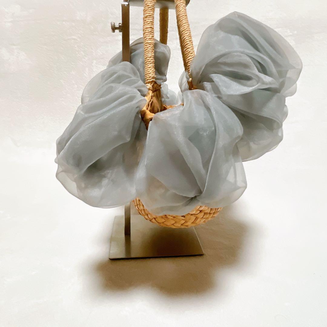 【美品✨️】 LUDLOW バルーン チュール かごバッグ グレー