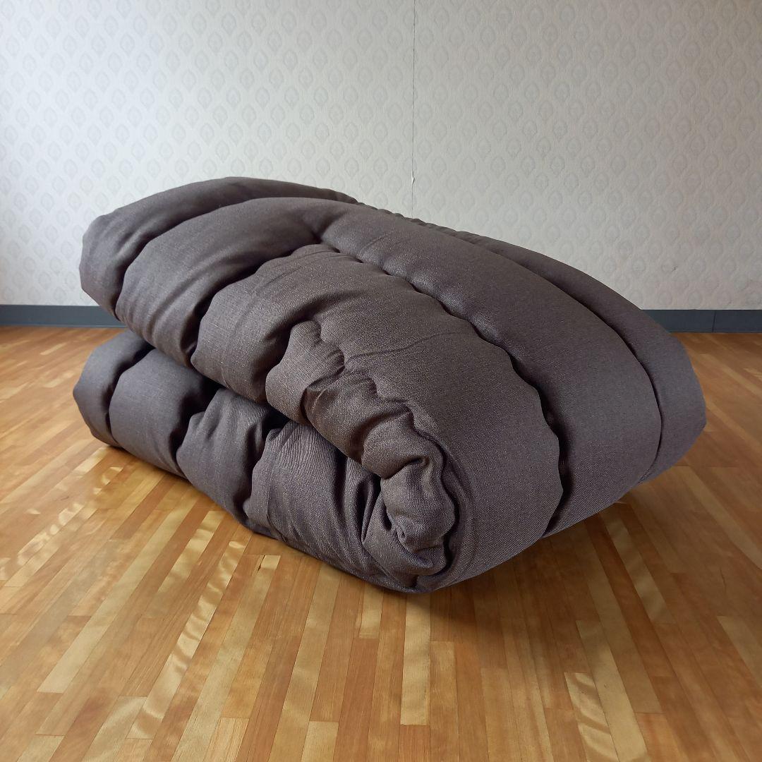 超撥水加工 厚手 厚掛け こたつ布団 大判長方形 ブラウン 清潔 安心 日本製⑧