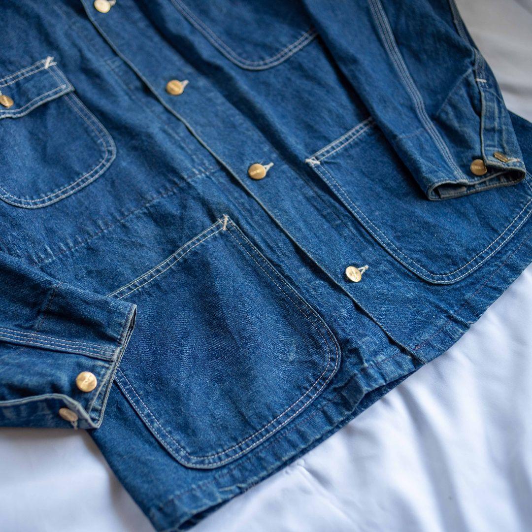 80s 90s USA製　カーハート　デニムカバーオール　チョアコート