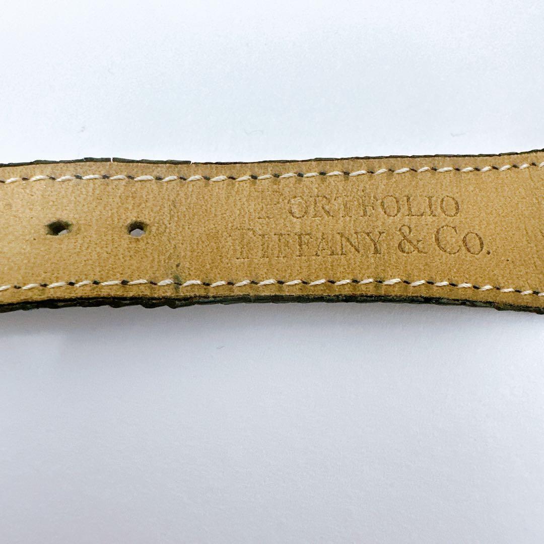 稼働 TIFFANY ティファニー 腕時計 ポートフォリオ 純正ベルト 付属品