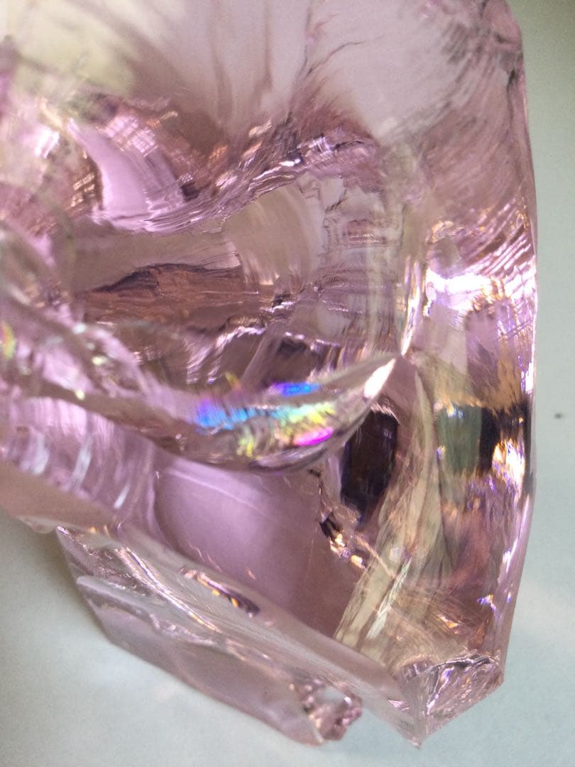 アンダラクリスタル虹入り原石　& ガーデン水晶6角柱　水晶　観賞石