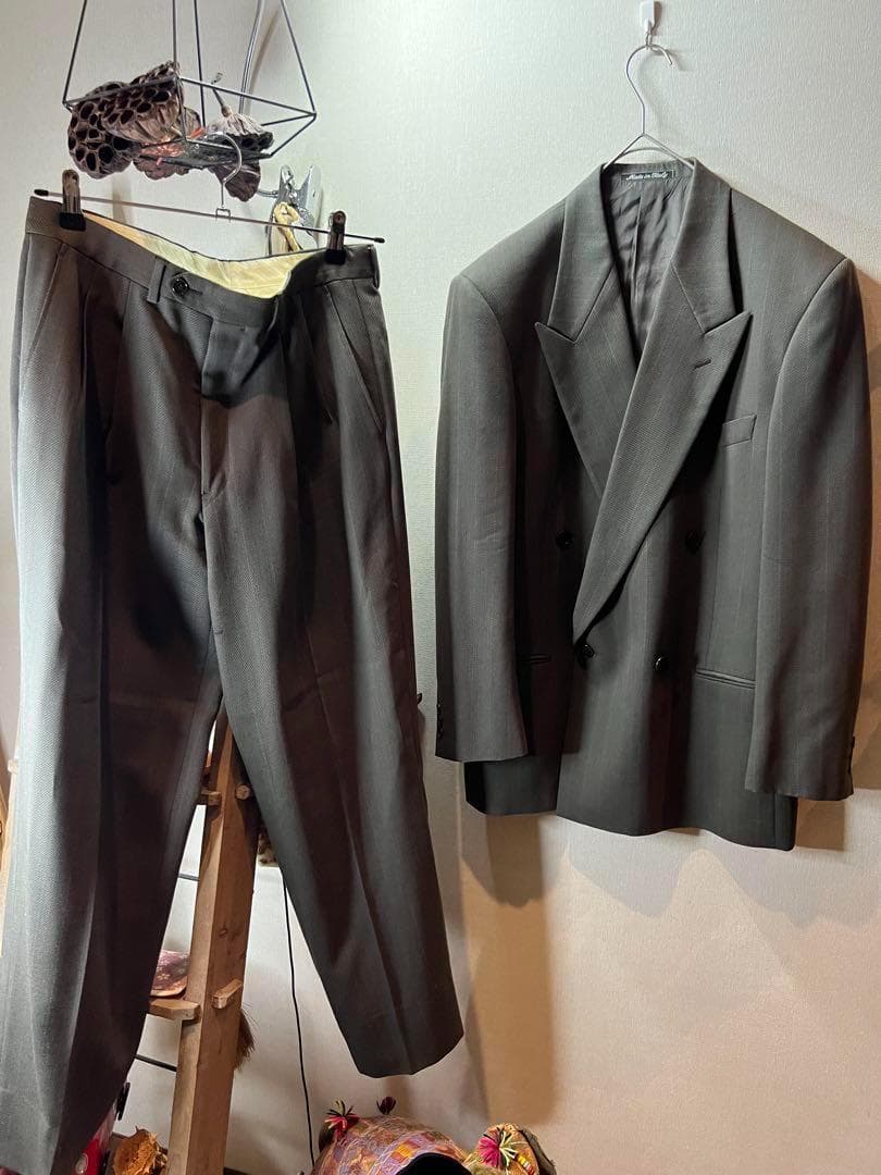 ★ジョルジオアルマーニグレー ダブルブレストスーツ/菅田将暉着用品！