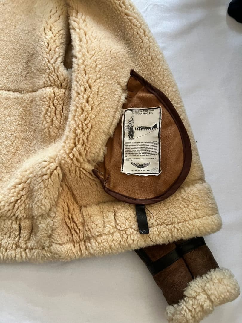 AVIREX B-3 フライトジャケット リアルムートン USA製 サイズ40