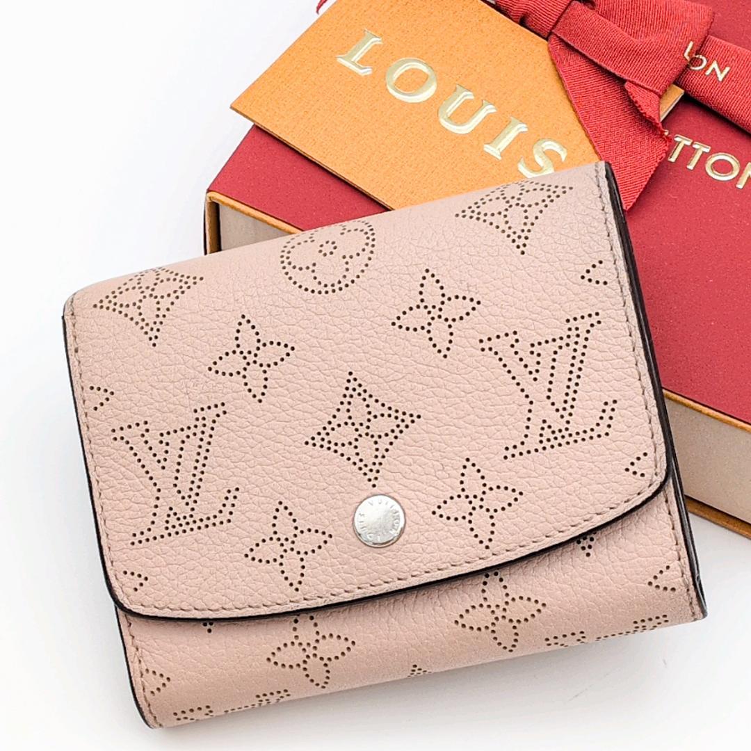 【美品】ルイヴィトン マヒナ コンパクト 二つ折り財布 ピンク ※鑑定済み