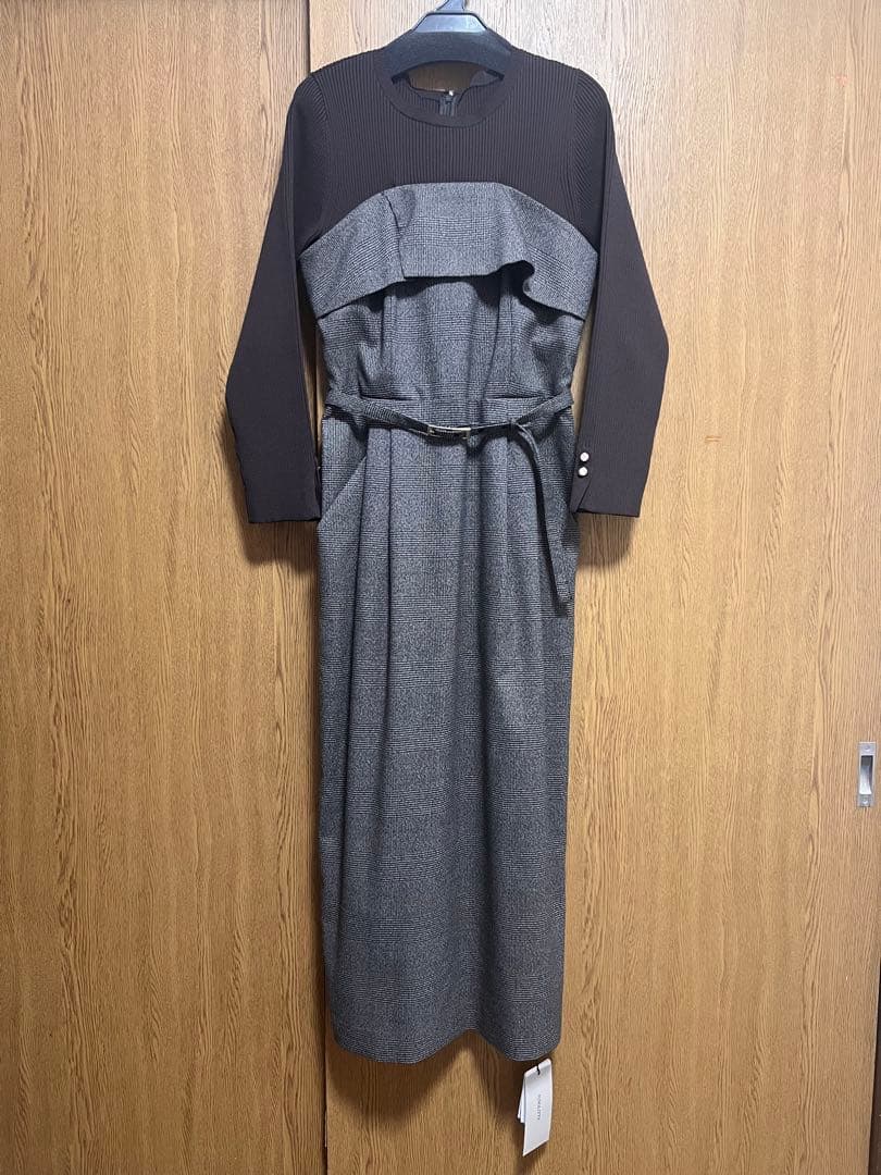 JUSGLITTY ベアドッキングワンピース 茶　新品タグ付き