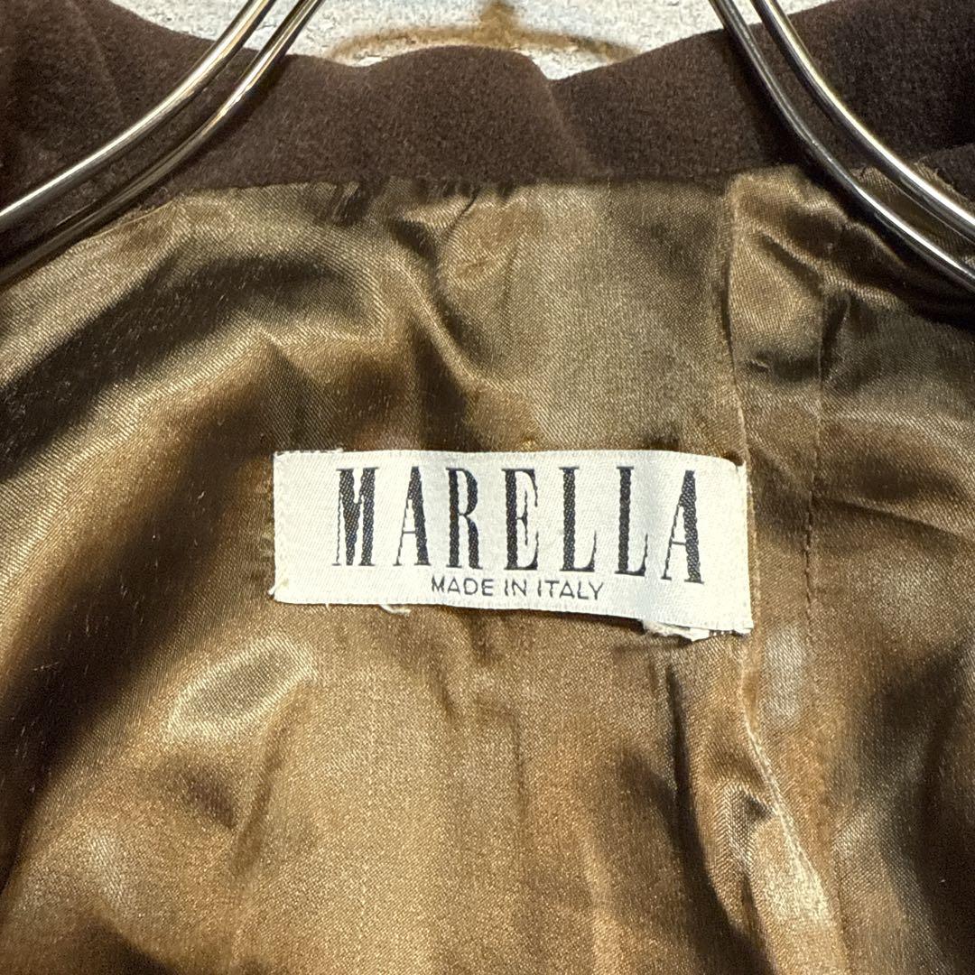 イタリア製　MARELLA ウール カシミヤ混 コート ブラウン 40 高級感