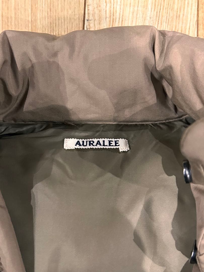 ジャケット・アウター AURALEE LIGHT FINX POLYESTER DOWN VEST