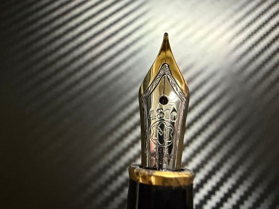 美品 モンブラン マイスターシュテュック 144 ブラック 中白 F 万年筆