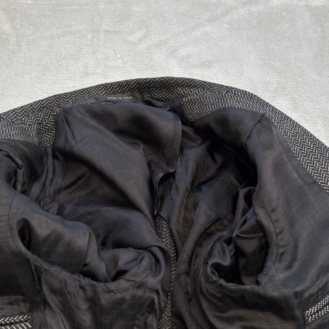 カシミヤ✨EMPORIO ARMANI テーラード MATT ヘリンボーン調