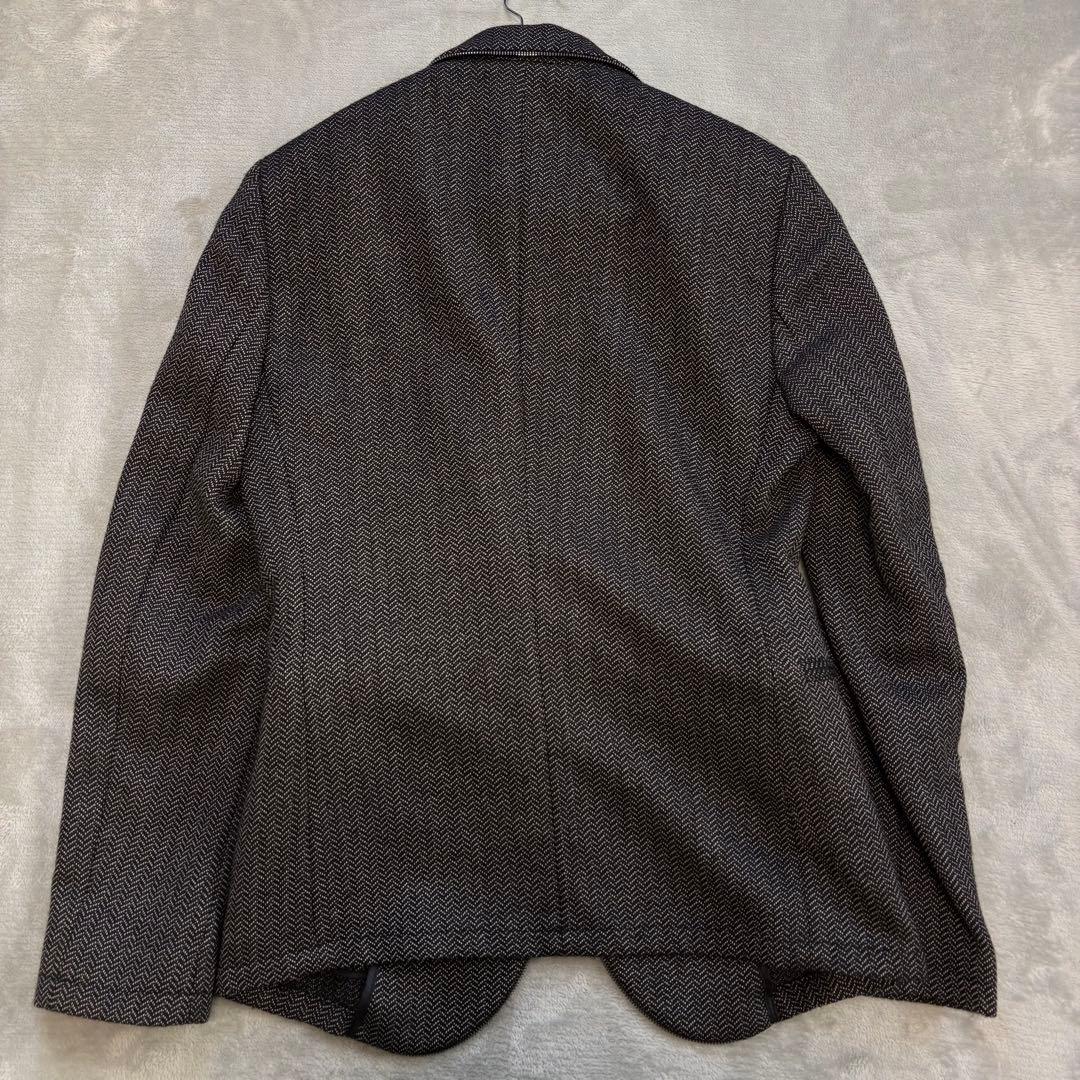 カシミヤ✨EMPORIO ARMANI テーラード MATT ヘリンボーン調