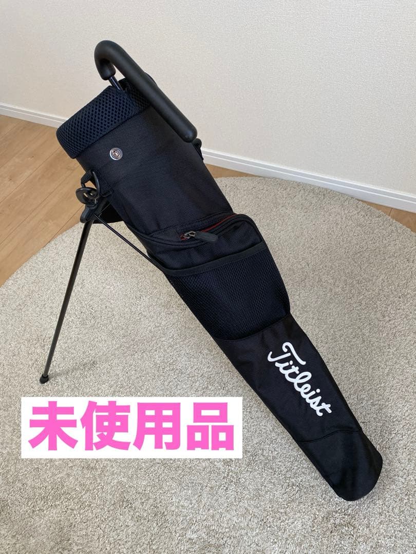 【極美品】タイトリスト ゴルフ セルフスタンドバッグ BK ブラック×レッド