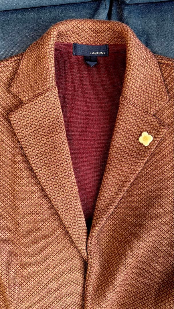 ラルディーニウール100%ニットジャケット XS ブラウン