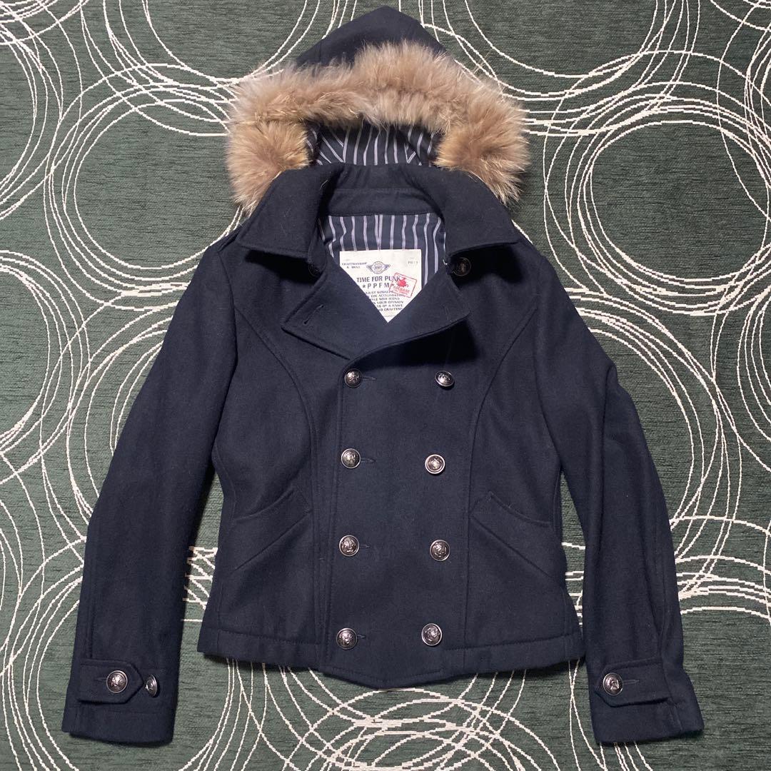ジャケット・アウター PPFM 00s raccoon fur pea coat