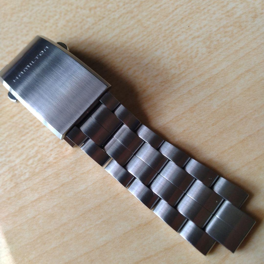 カーキフィールドオート38mm専用/ハミルトン純正ステンレスベルト