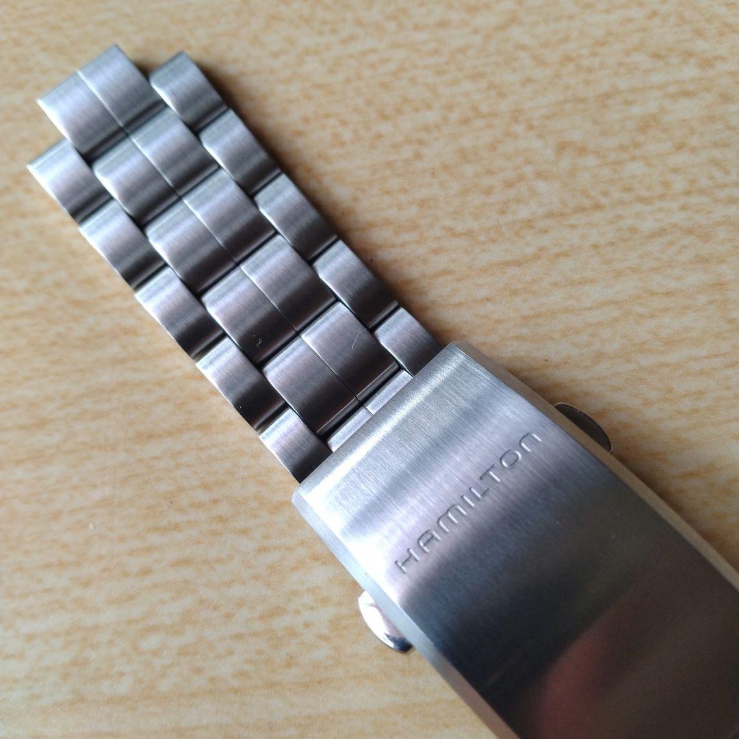 カーキフィールドオート38mm専用/ハミルトン純正ステンレスベルト