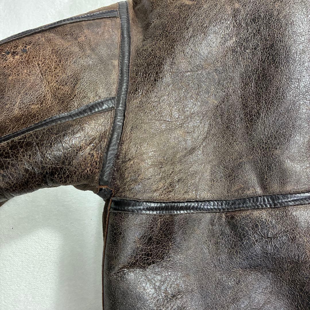 早い者勝ち！HANAI B-3フライトジャケット ムートンジャケット レザー M