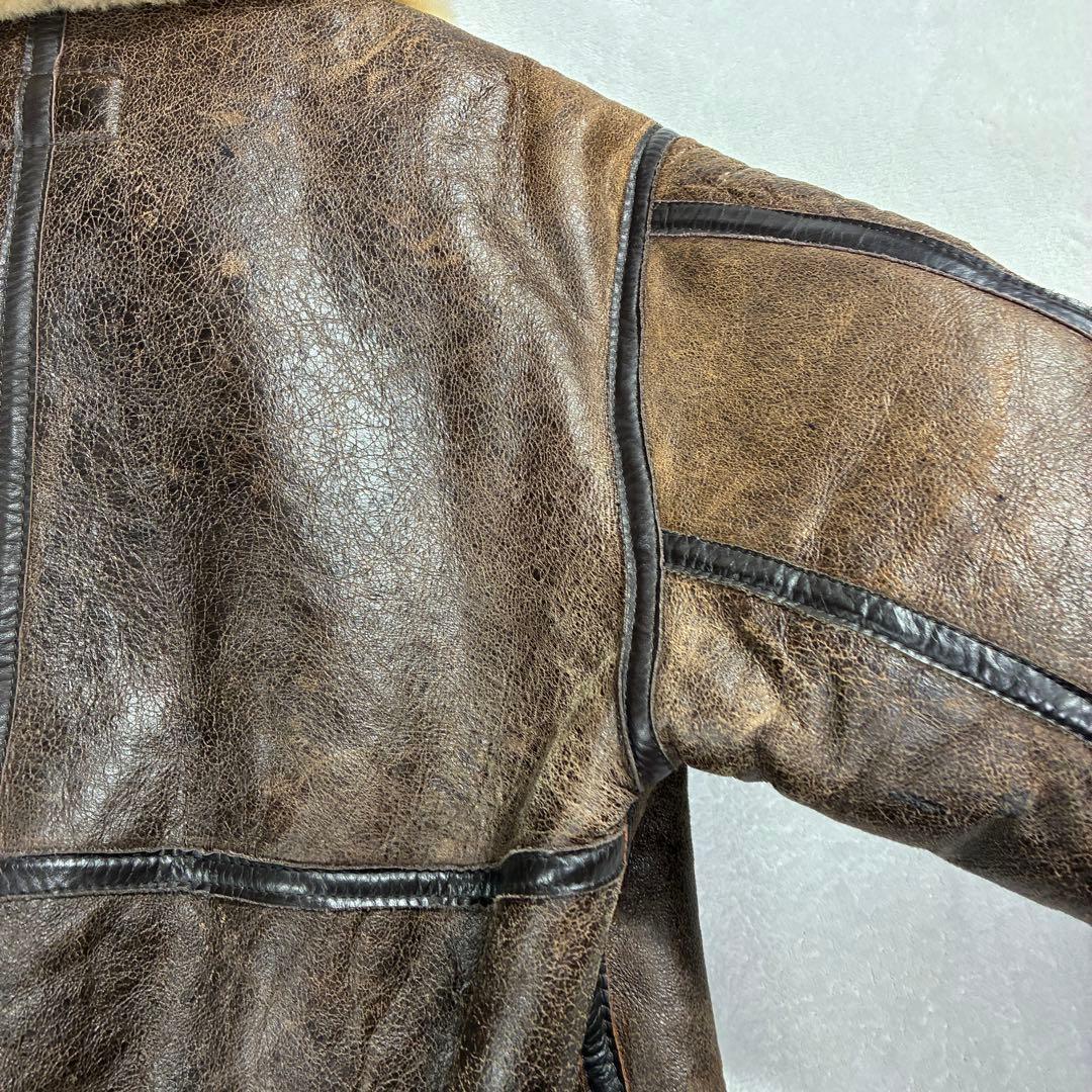 早い者勝ち！HANAI B-3フライトジャケット ムートンジャケット レザー M