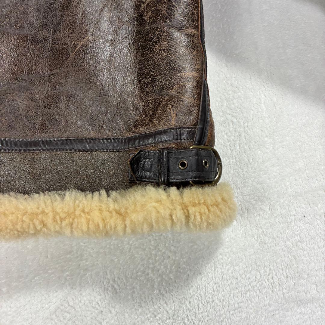 早い者勝ち！HANAI B-3フライトジャケット ムートンジャケット レザー M