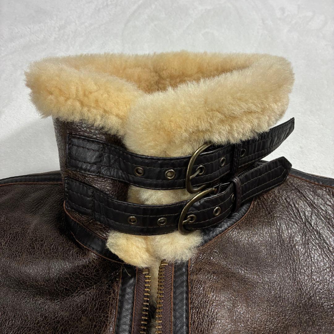 早い者勝ち！HANAI B-3フライトジャケット ムートンジャケット レザー M