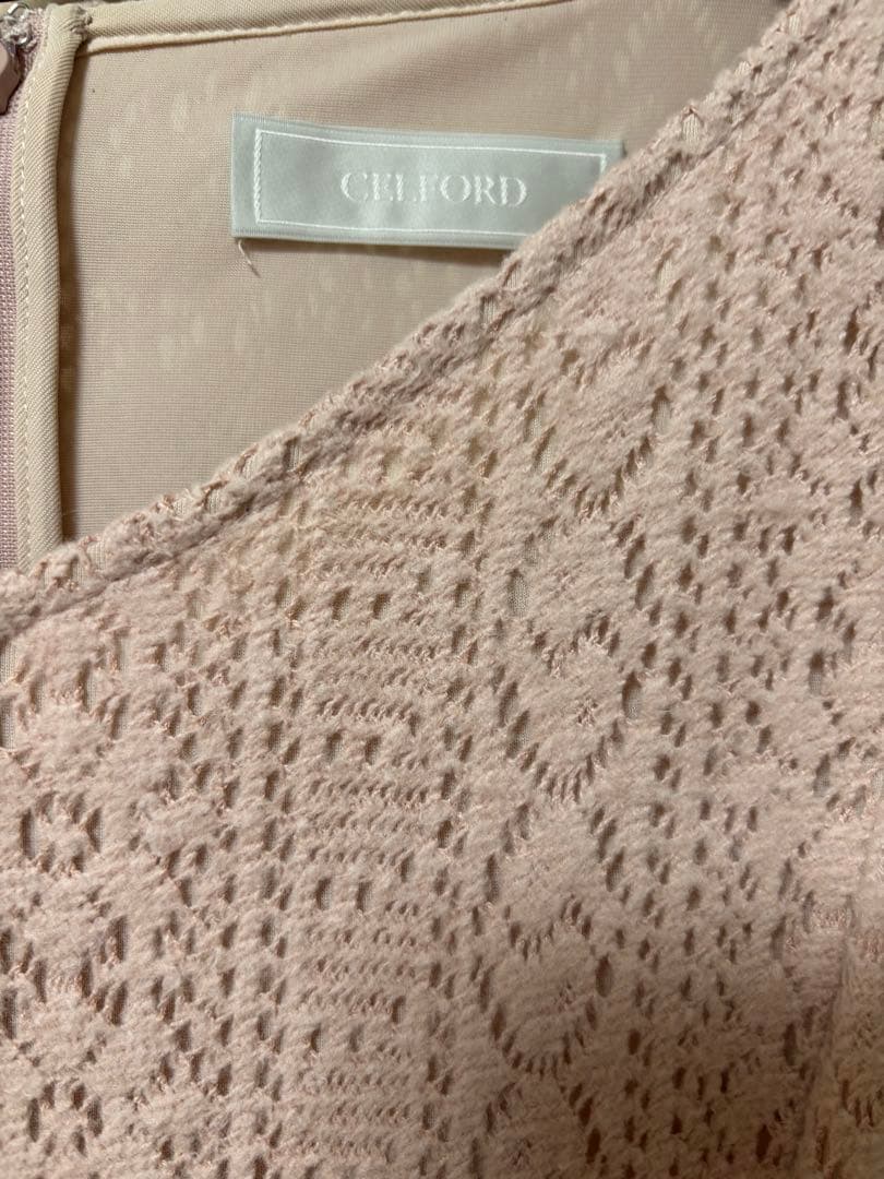 セルフォード ブラッシュレースワンピース　ピンク　38