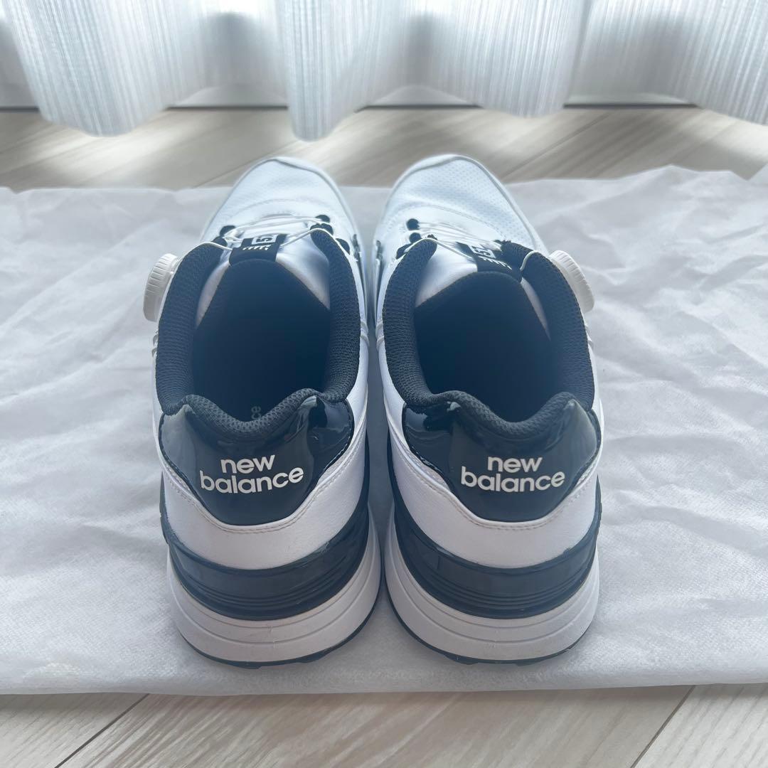 【美品】New Balance 574 ゴルフシューズ ホワイト/ブラック