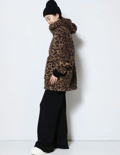 【JOHNBULL/ジョンブル】LEOPARD FLEECE ZIP パーカー