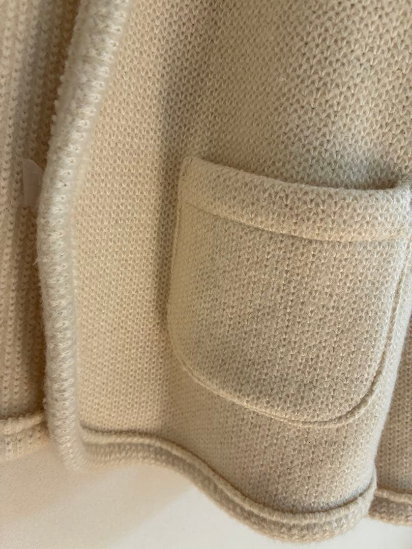 ［すずね］ PRISTINE アイボリー ノーカラージャケット M