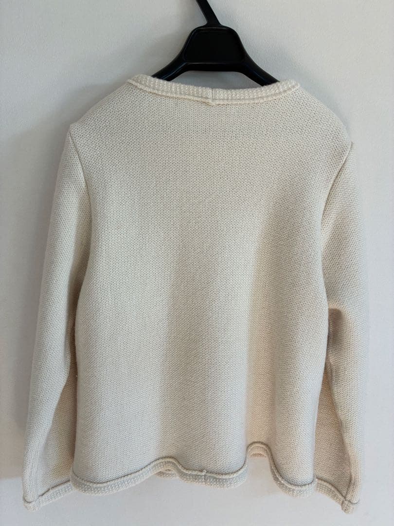 ［すずね］ PRISTINE アイボリー ノーカラージャケット M