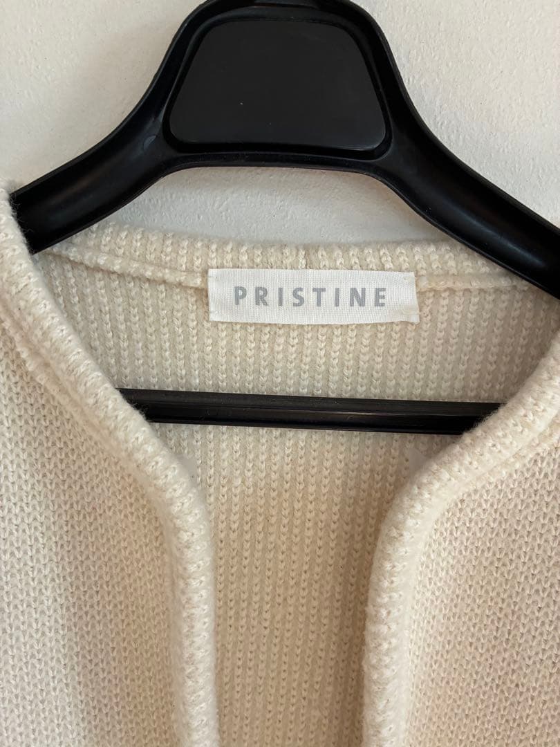 ［すずね］ PRISTINE アイボリー ノーカラージャケット M