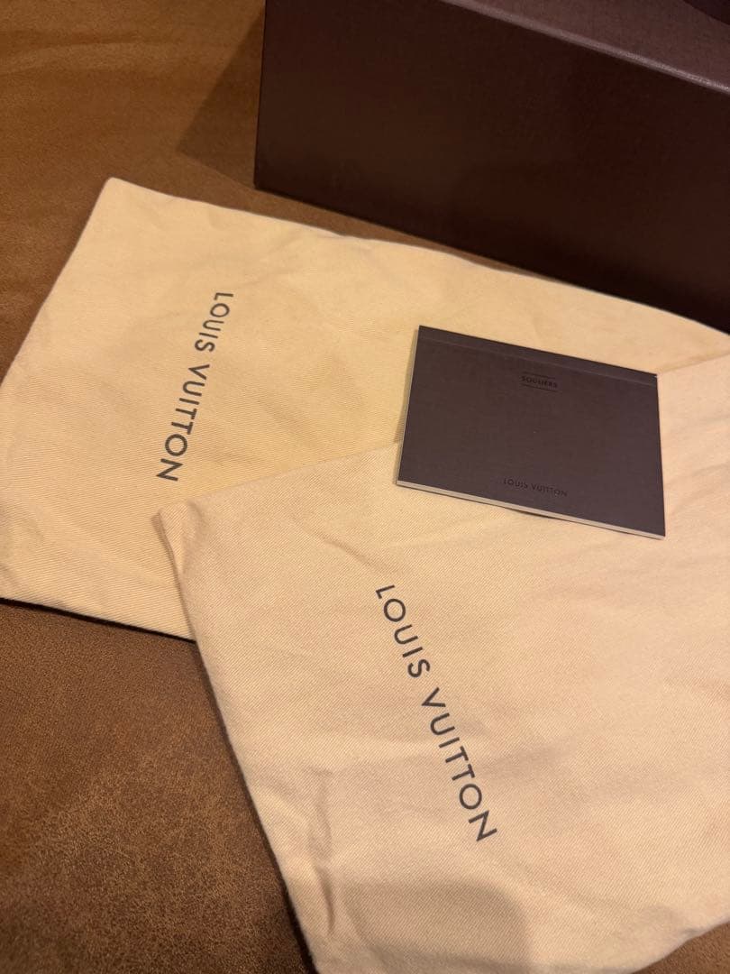 LOUIS VUITTON ロゴリボン デニム フラットシューズ