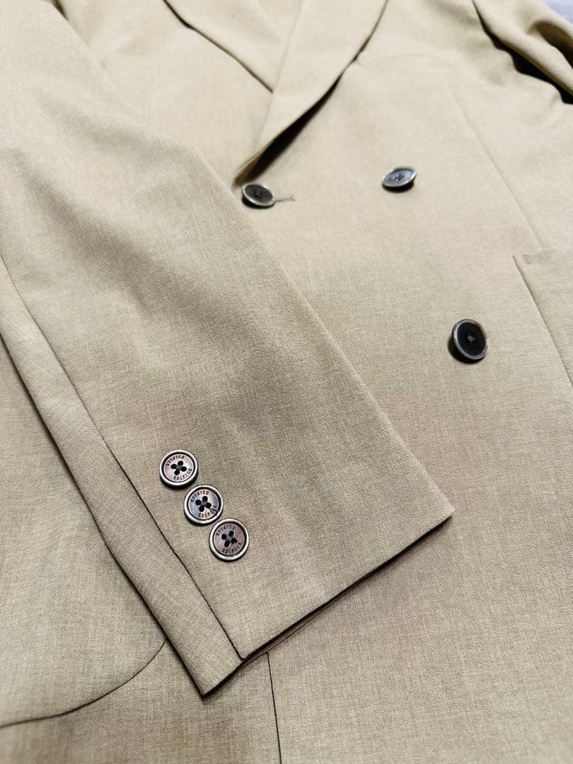 【美品】 エディフィス EDIFICE セットアップ ベージュ スーツ ダブル