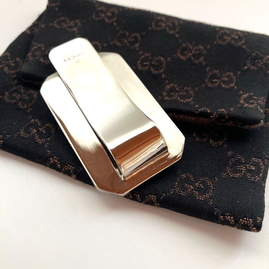 【極美品】GUCCI グッチ シマ レザー マネークリップ