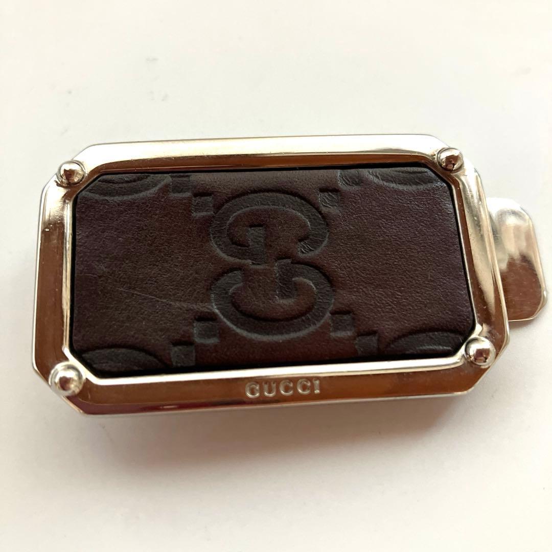 【極美品】GUCCI グッチ シマ レザー マネークリップ