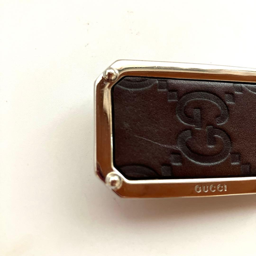 【極美品】GUCCI グッチ シマ レザー マネークリップ