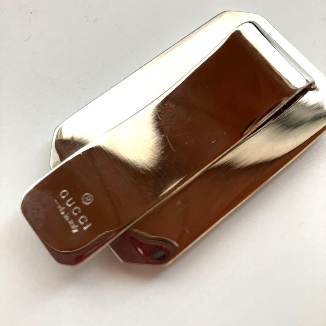 【極美品】GUCCI グッチ シマ レザー マネークリップ